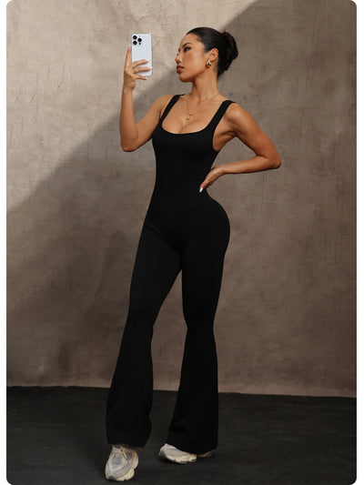 Hip Lifting Flared Feet Tight Yoga Jumpsuit