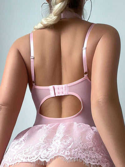 Pure Desire Bodybuilding Jumpsuits Suit Lace Stitching