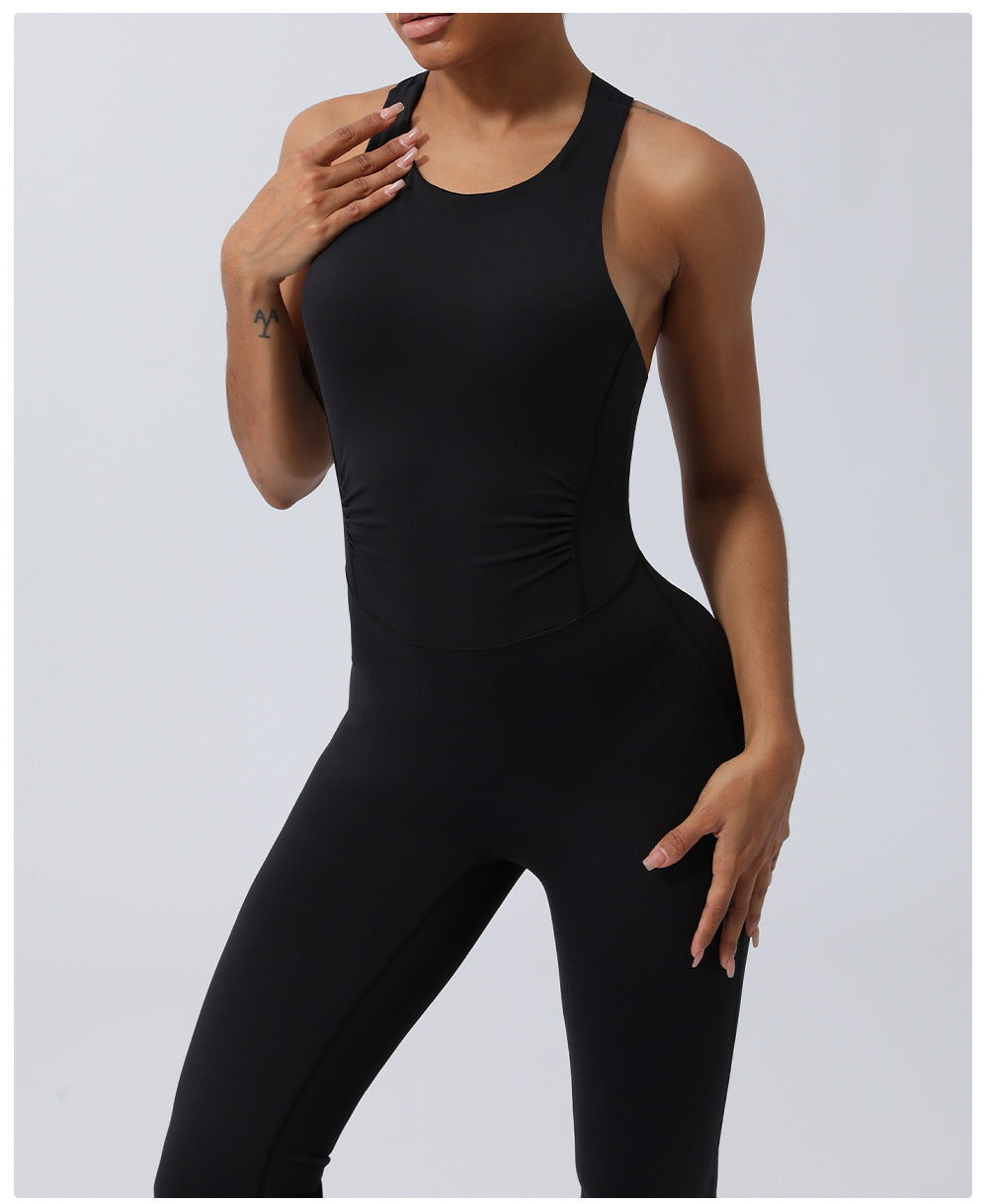 Skinny Yoga Clothes Sports Workout Clothes Hip-lift And Belly Shaping Micro-pull Dance Yoga Jumpsuit