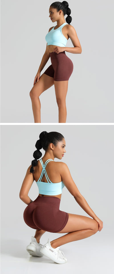 Outdoor Seamless Yoga Shorts Hip Lifting Fitness