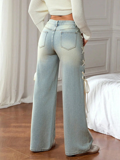 Casual Wide-leg Jeans Loose Fit