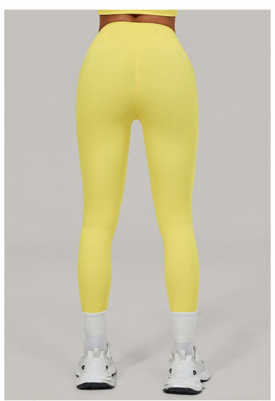 European And American-style High-waisted Yoga Pants With Invisible Pleats