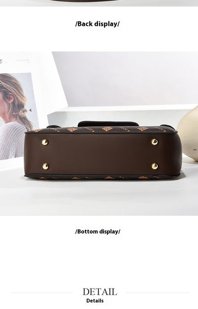 Vintage Exquisite Letter-printed Women's Handbag Fashion Printed Casual Simple Handbag Women's Cross-body Bag