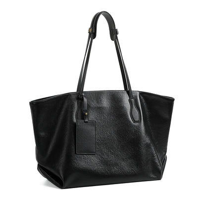 Top-layer Vegetable-tanned Leather Niche Large-capacity Tote Bag