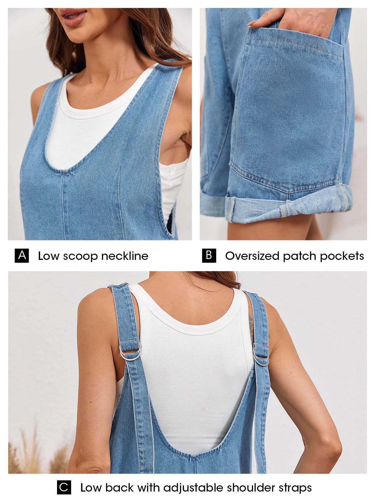 Summer Wide-pocket Loose Casual Convertible-cuff Jumpsuit
