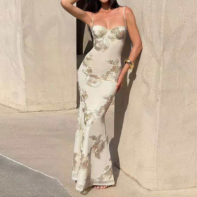 Strapless Backless Dress Long Sheath Skirt