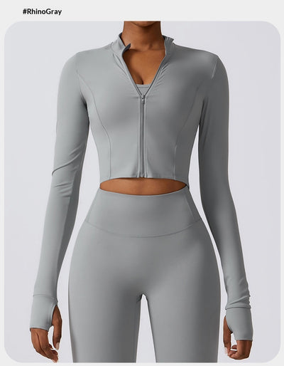 Slim-fit Fitness Long-sleeve Jacket Quick-dry Yoga Wear