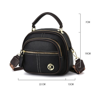Versatile Crossbody Bag For Women Multi-zipper Design Shoulder Bags With Portable Fashion Handbags Small Square Bag