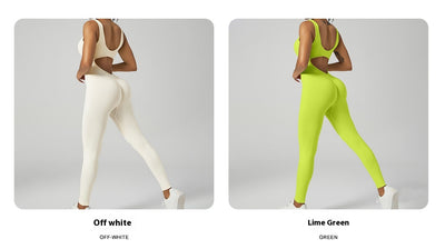 Nude Feel Yoga Jumpsuit Women's Beauty Back Fitness Sports Jumpsuit