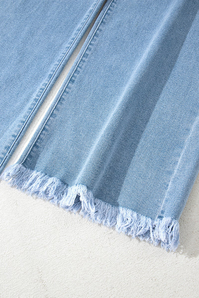 European And American Leisure Versatile High Waist Zipper Jeans