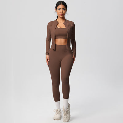 Outdoor Sports Tight-fitting Yoga Outfit Set