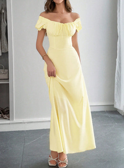 Womens Solid Color Fashionable Bandage Style Loose Dress