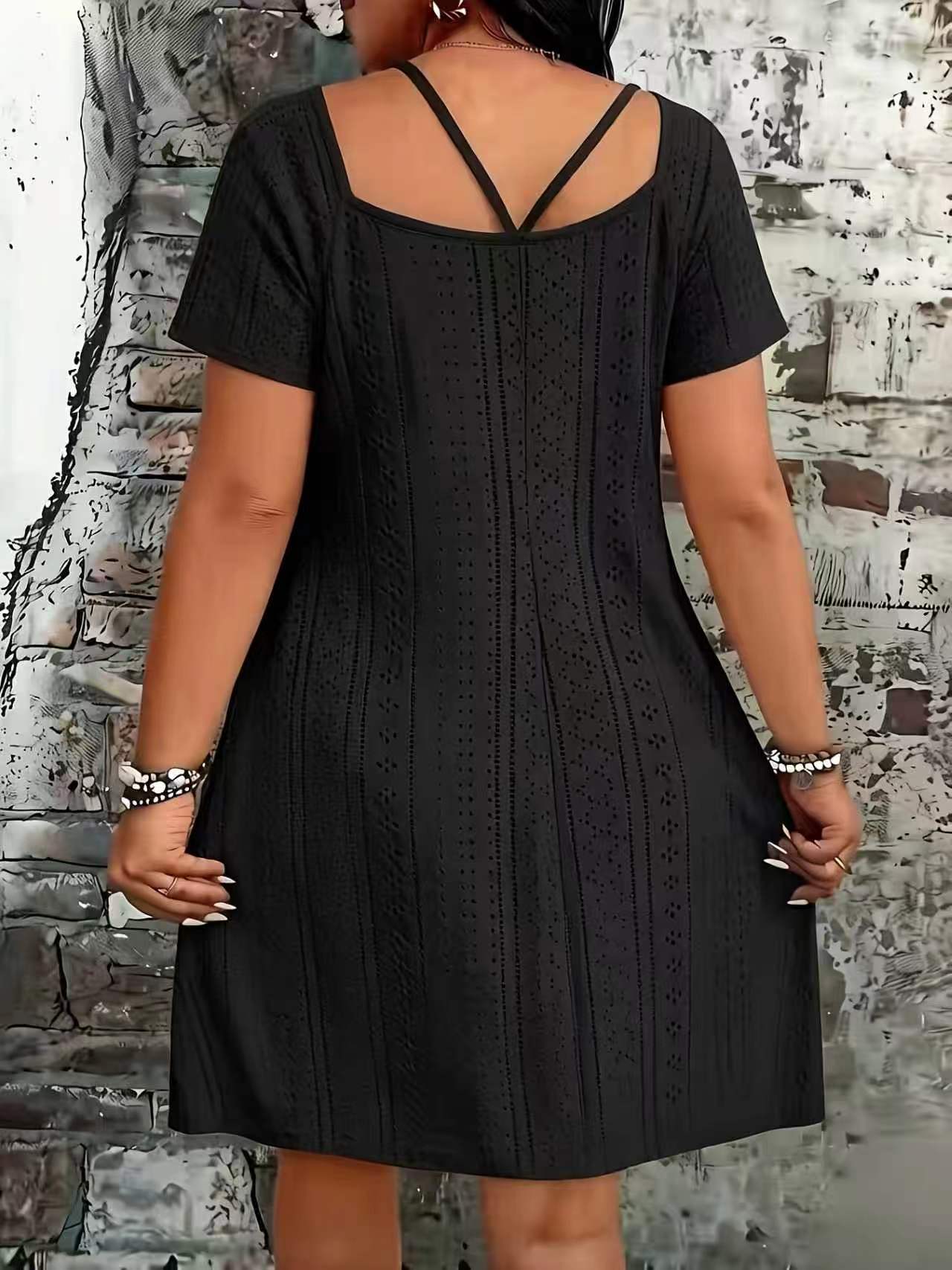 Fashionable Square-neck Short Camisole Dress