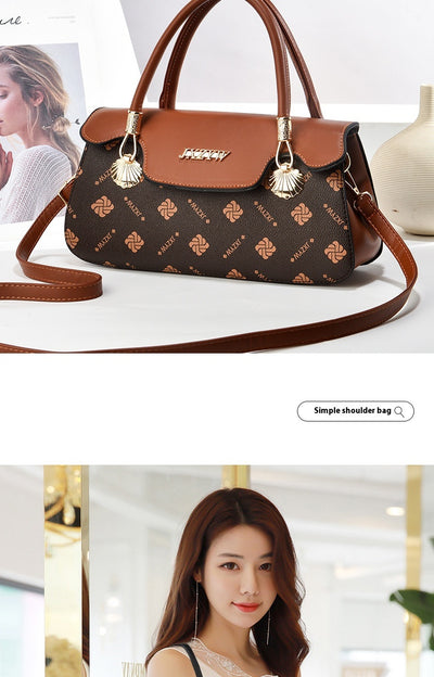 Vintage Exquisite Letter-printed Women's Handbag Fashion Printed Casual Simple Handbag Women's Cross-body Bag