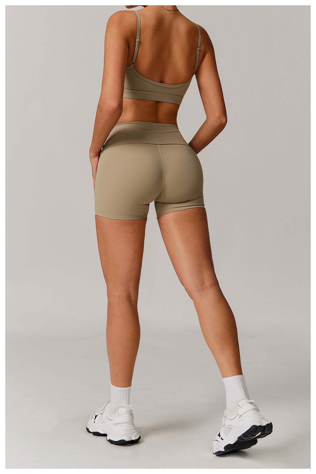 Fold High-waist Quick-drying Yoga Shorts Women's Sports