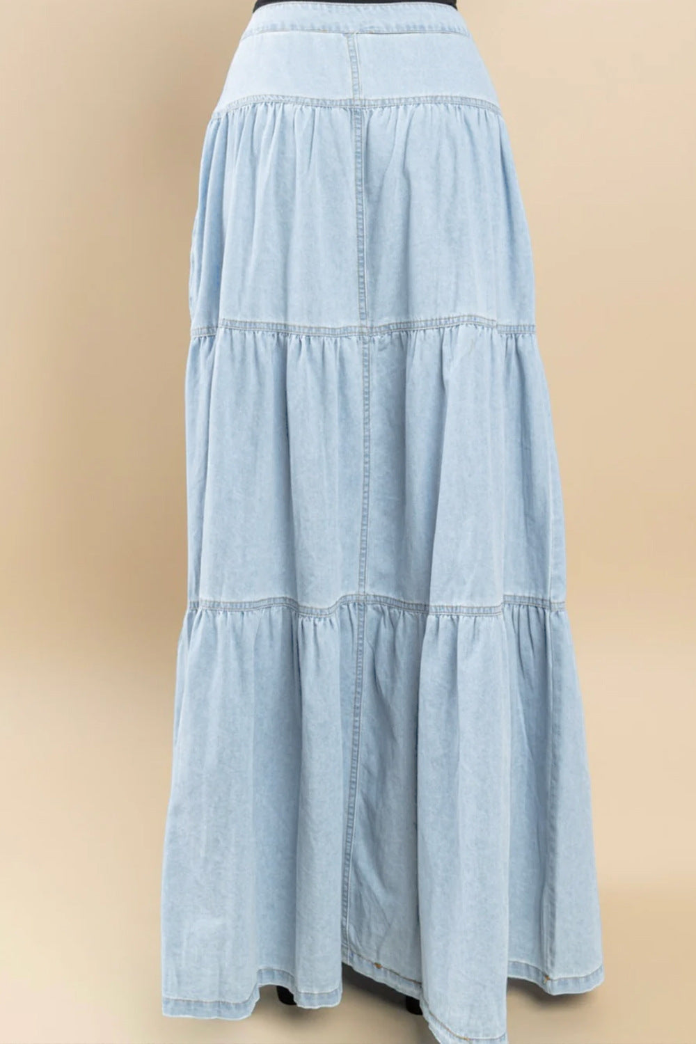 Low Waist Distressed Vacation Style Cake All-matching Jeans Skirt