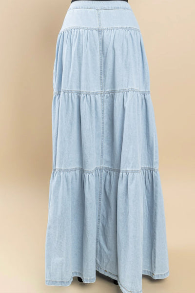 Low Waist Distressed Vacation Style Cake All-matching Jeans Skirt