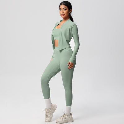 Outdoor Sports Tight-fitting Yoga Outfit Set