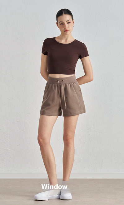 Air Layer Loose And Simple Yoga Shorts
