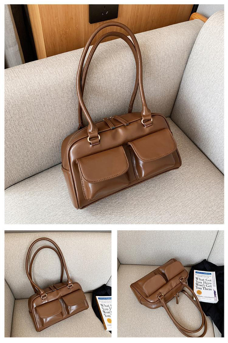 Multi-pocket Design Shoulder Bag Fashion Versatile Square Handbags Women Underarm Bags