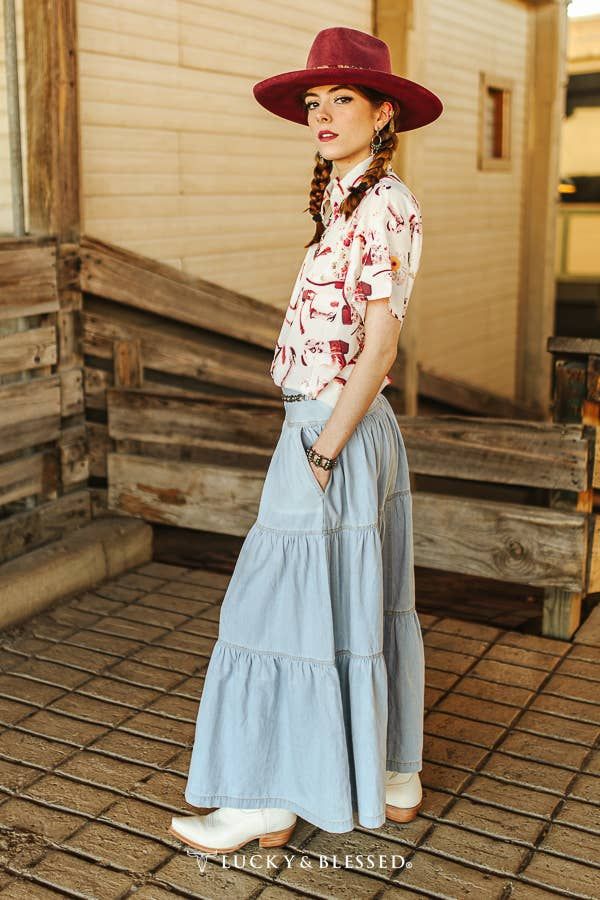 Low Waist Distressed Vacation Style Cake All-matching Jeans Skirt