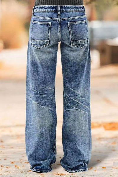 Women's Casual Straight-leg All-matching Jeans