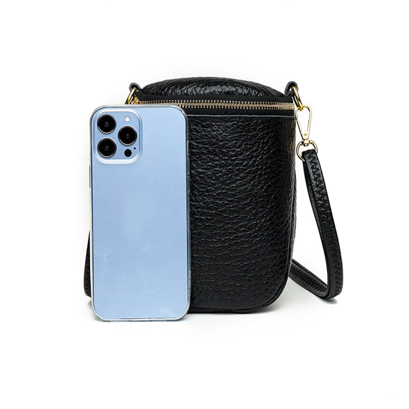 High-quality Leather Mobile Phone Bag Korean Style Shell Bags For Women Fashion Small Shoulder Crossbody Bag