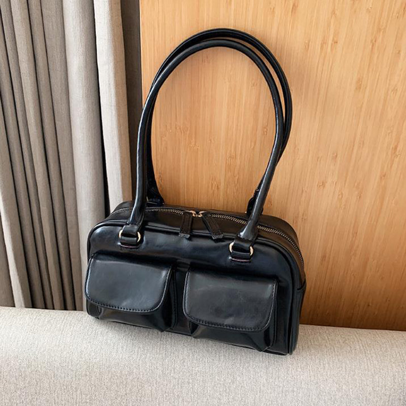 Multi-pocket Design Shoulder Bag Fashion Versatile Square Handbags Women Underarm Bags