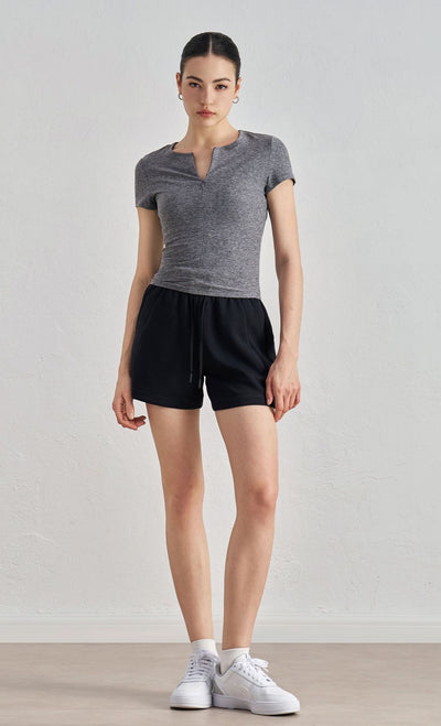 Air Layer Loose And Simple Yoga Shorts