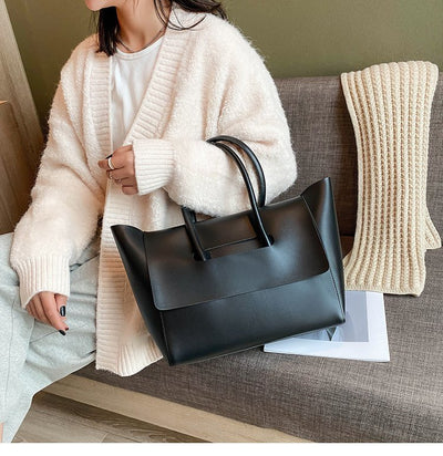 Fashion Women Shoulder Bags Large Capacity Handbags Simple Retro Tote Bags Solid Color Famous Brand High Quality Bags