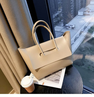 Fashion Women Shoulder Bags Large Capacity Handbags Simple Retro Tote Bags Solid Color Famous Brand High Quality Bags