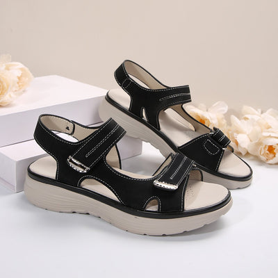 Casual Velcro-design Sandals Summer Comfortable Fish Mouth Sports Sandals Women Lightweight Beach Shoes