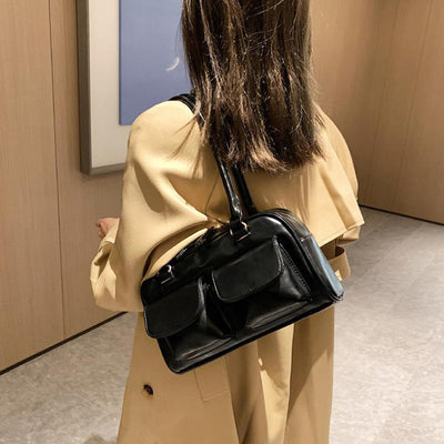 Multi-pocket Design Shoulder Bag Fashion Versatile Square Handbags Women Underarm Bags