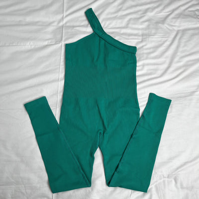 New One Shoulder Sports Jumpsuit For Women