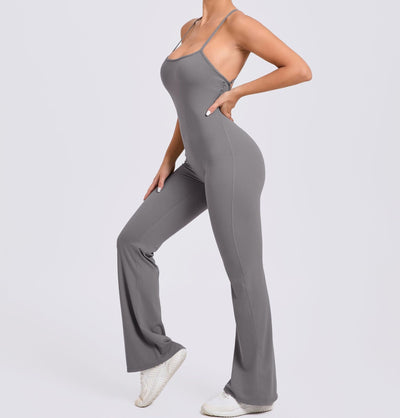 Adjustable Shoulder Strap Horn Yoga Jumpsuit