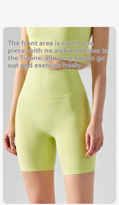 Four-point Yoga Shorts Summer High Waist Seamless Fitness Exercise Tight Cycling