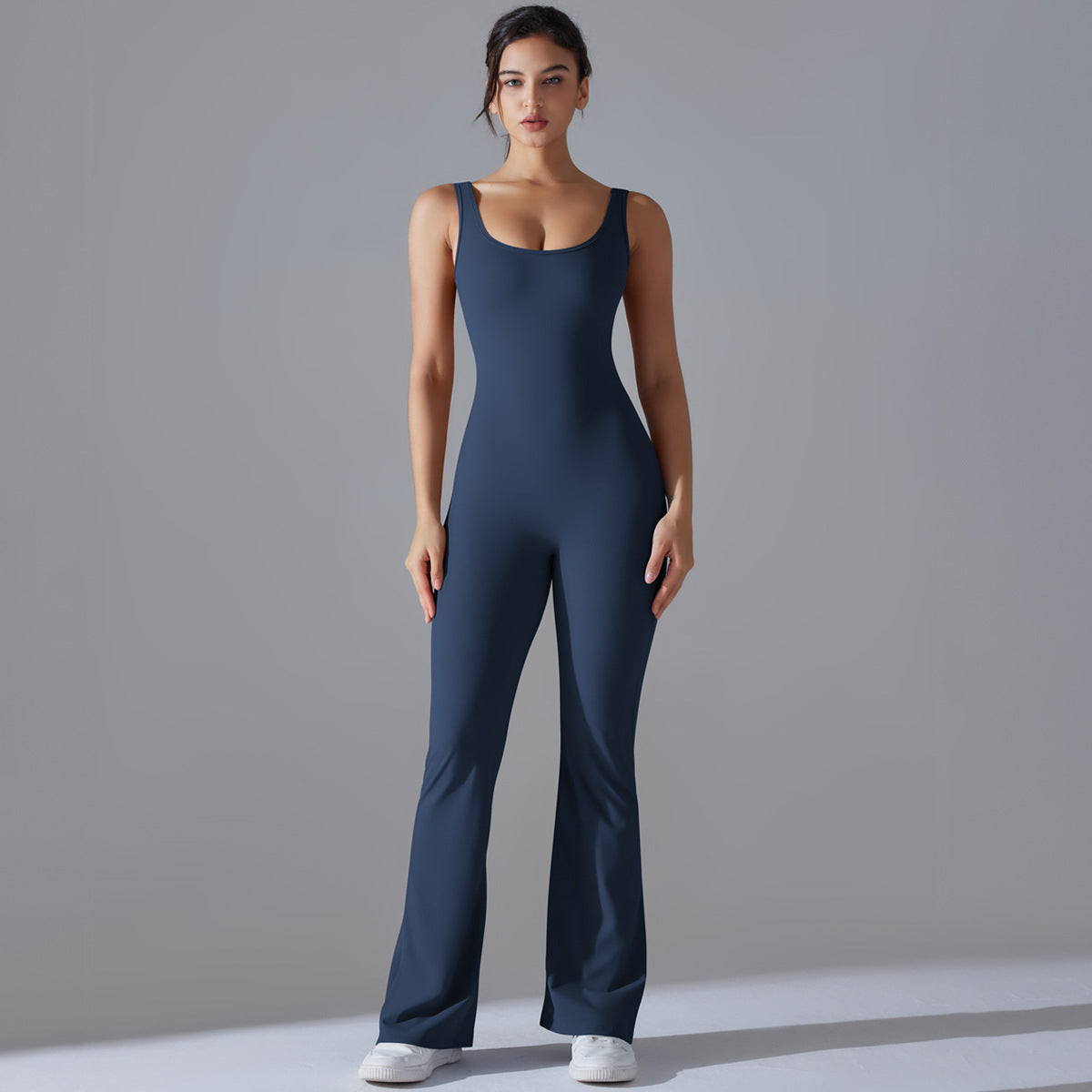 Beauty Back Hip Lifting Long Slim Wide Leg Jumpsuit